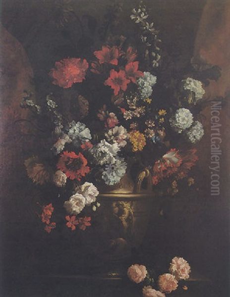 Fleurs Oil Painting by Pieter Casteels III