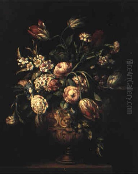 Blomsterstilleben Oil Painting by Pieter Casteels III