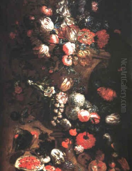 Composition Florale Oil Painting by Pieter Casteels III