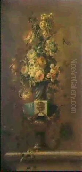 Bouquet De Fleurs Sur Un Entablement by Pieter Casteels III