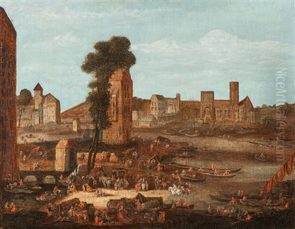 Der Markttag Oil Painting by Pieter Casteels the Younger