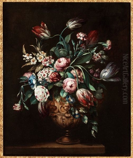 Blomsterstilleben Oil Painting by Pauwels Casteels