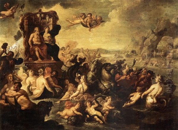 Neptune Et Amphitrite Oil Painting by Pauwels Casteels