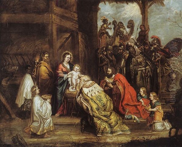 L'adoration Des Mages Oil Painting by Pauwels Casteels