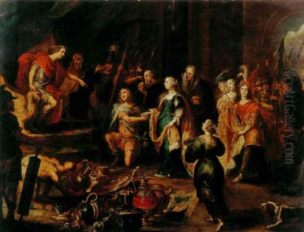 The Continence Of Scipio Oil Painting by Pauwels Casteels