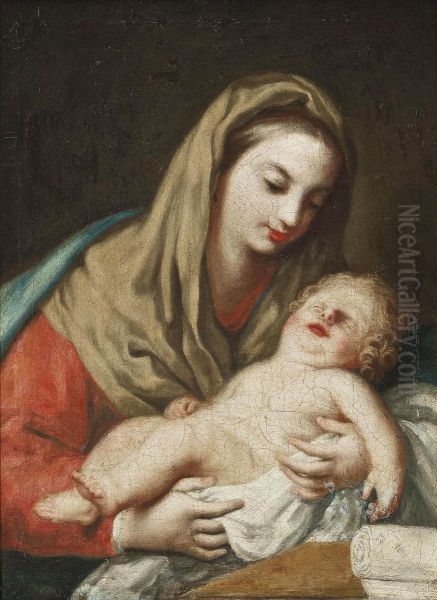 The Madonna And Child Oil Painting by Jacopo (Giacomo) Amigoni