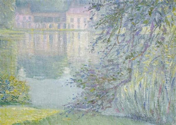 Le Petit Trianon (versailles) Oil Painting by Carlos Alberto Castellanos