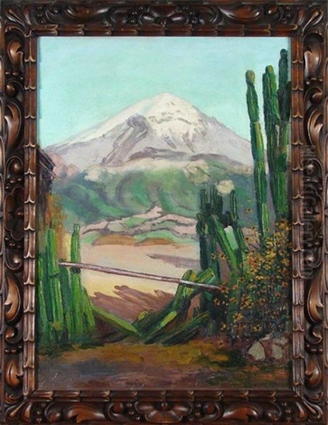 Desert Landscape Oil Painting by Julio Castellanos