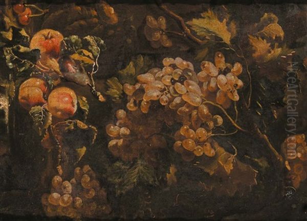 Natura Morta Con Frutta Oil Painting by Giovanni Paolo Castelli (lo Spadino)