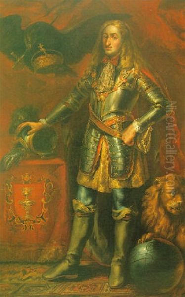 Retrato De Carlos Ii Oil Painting by Vicente Castello Y Amat