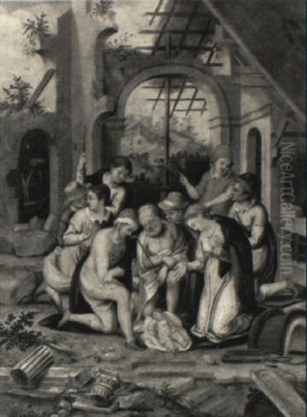 The Adoration Of The Shepherds Oil Painting by Giovanni Battista Castello