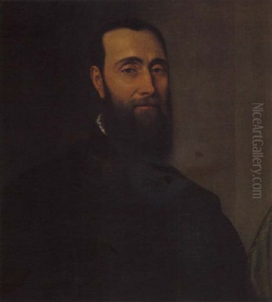 Ritratto Di Gentiluomo Oil Painting by Giovanni Battista (il Bergamasco) Castello