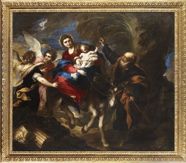 The Virgin And Child Appearing To Sts. Catherine And Apollonia Oil Painting by Valerio Castello