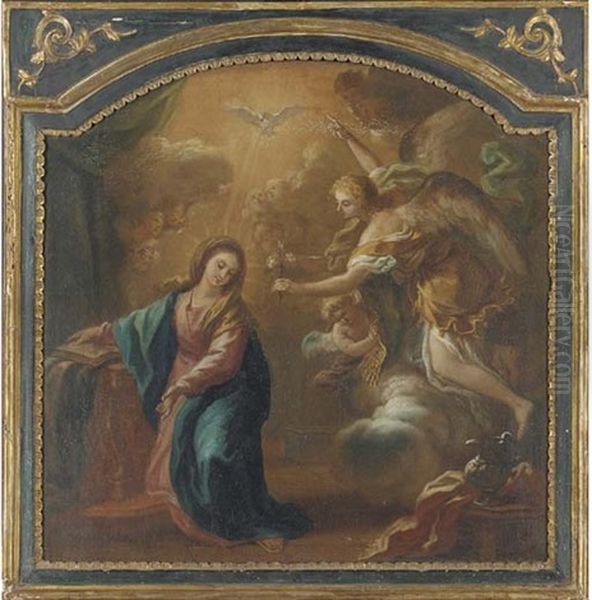 The Annunciation Oil Painting by Valerio Castello