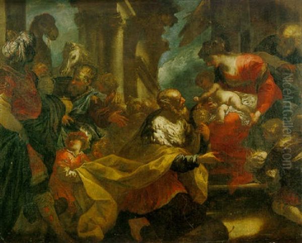 Adoration Of The Magi by Valerio Castello