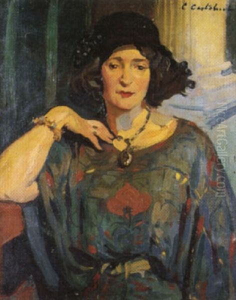 Portrait De Madame Meyer, Femme Du Maire Du Havre by Claudio Castelucho Diana