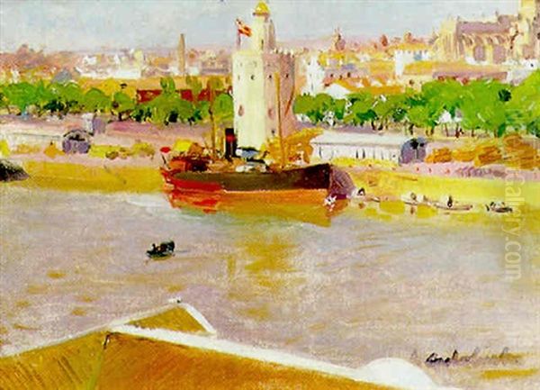 Vista De Sevilla Oil Painting by Claudio Castelucho Diana