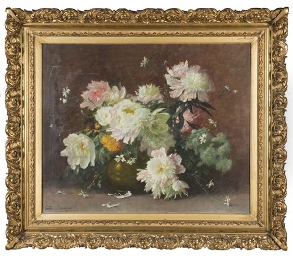 Bouquet De Pivoine Oil Painting by Adolphe Louis (Napolean) Castex-Degrange