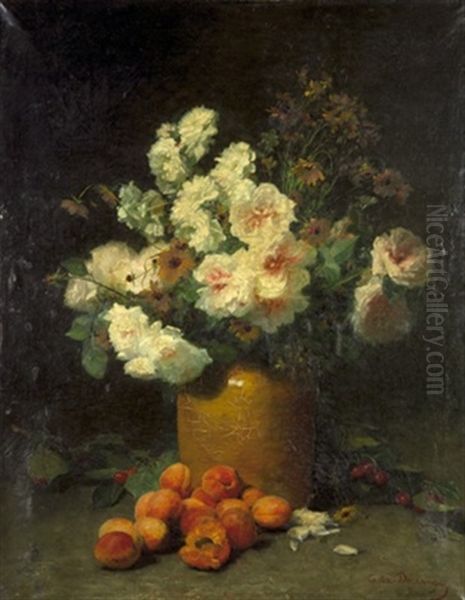 Bouquet De Fleurs Oil Painting by Adolphe Louis (Napolean) Castex-Degrange