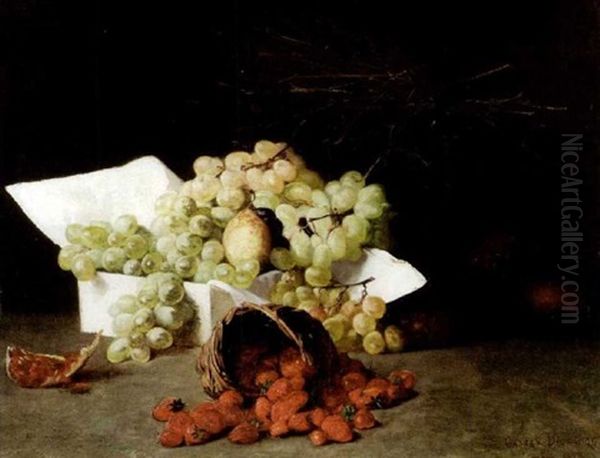 Fruits D'automne Oil Painting by Adolphe Louis (Napolean) Castex-Degrange