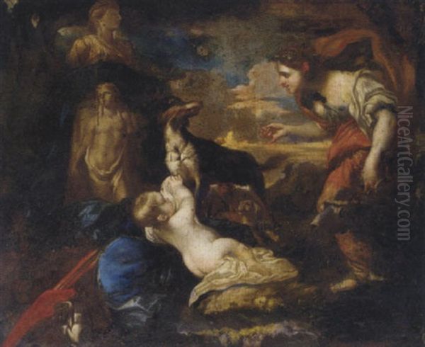 The Finding Of The Infant Cyrus Oil Painting by Francesco Castiglione