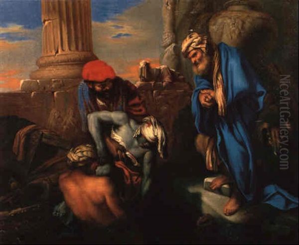 Tobit Begrabt Die Toten Oil Painting by Francesco Castiglione