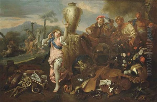 An Allegory Of Vanity Oil Painting by Giovanni Benedetto Castiglione