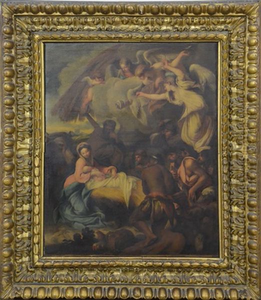 Adoration De La Vierge Oil Painting by Giovanni Benedetto Castiglione