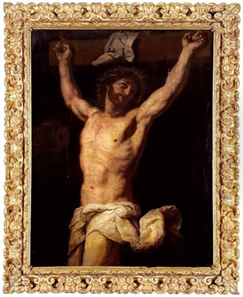 Christus Am Kreuz Zum Himmel Aufblickend Oil Painting by Giovanni Benedetto Castiglione