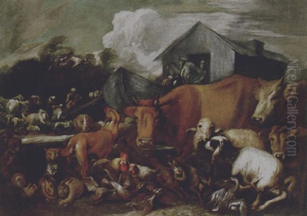 Noah's Ark Oil Painting by Giovanni Benedetto Castiglione