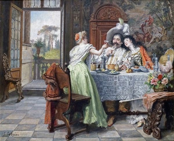 Le Repas Galant Oil Painting by Giuseppe Castiglione