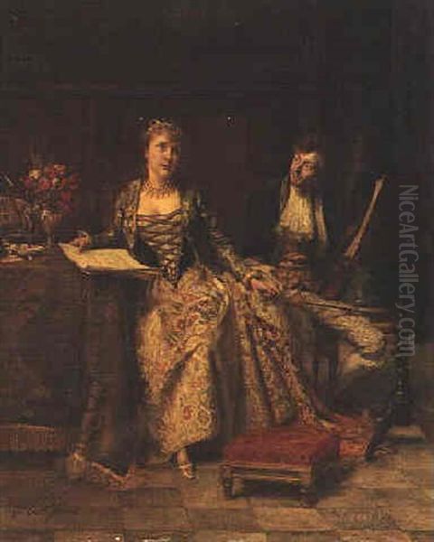 The Serenade Oil Painting by Giuseppe Castiglione