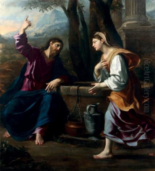 Le Christ Et La Samaritaine Oil Painting by Antonio Del Castillo Y Saavedra