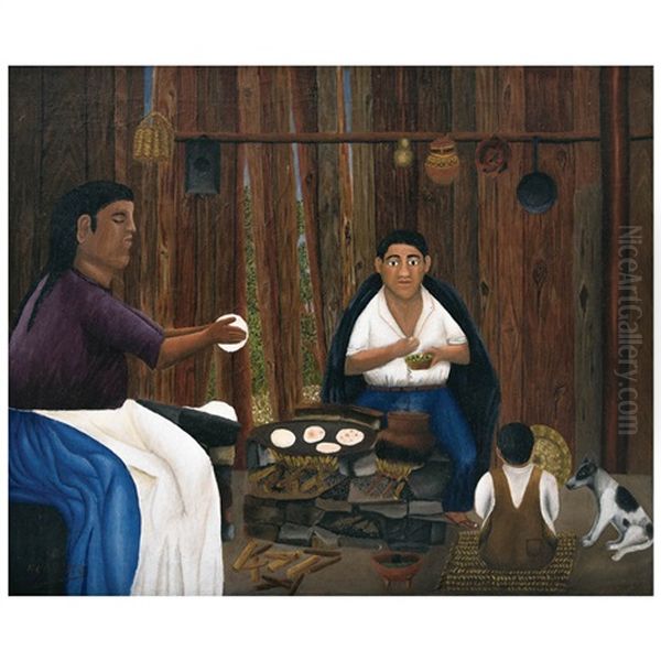 La Familia, 1935 Oil Painting by Fernando Castillo