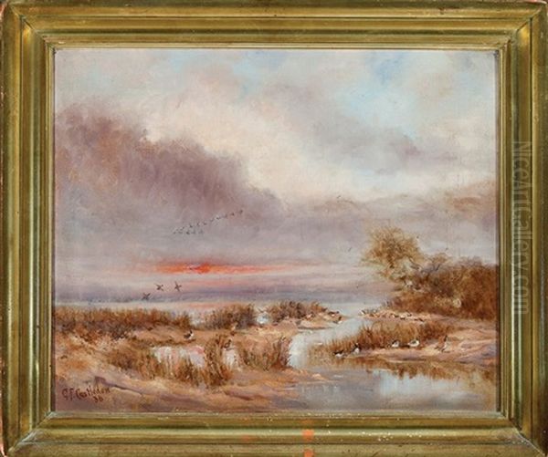 The Marshes Oil Painting by George Frederick Castleden