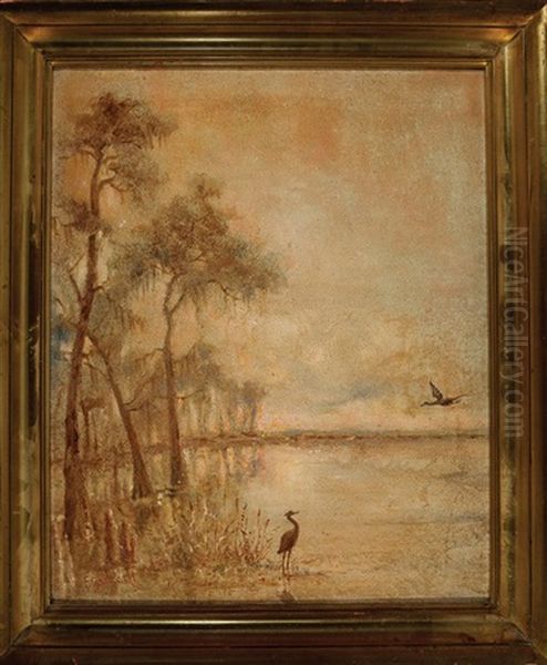 Sunset On The Bayou Oil Painting by George Frederick Castleden