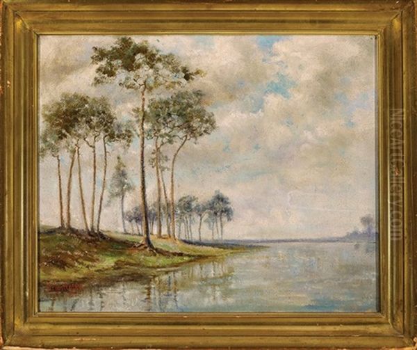 A Sandy Beach Oil Painting by George Frederick Castleden