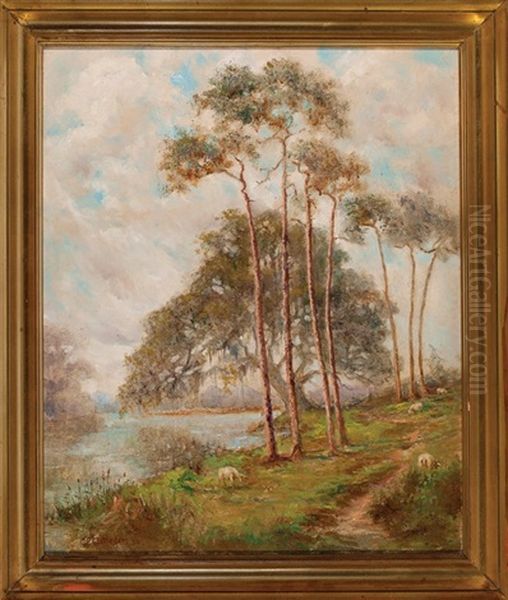 The Water's Edge Oil Painting by George Frederick Castleden