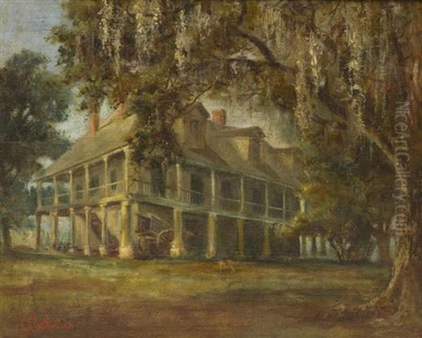 Plantation Manor Oil Painting by George Frederick Castleden