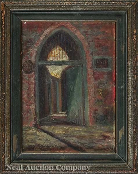 Old Slave Door, New Orleans Oil Painting by George Frederick Castleden