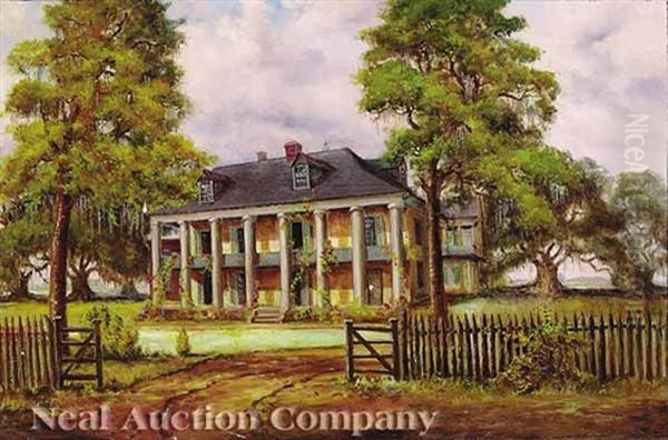 Beauregard House At Chalmette Battlefield Oil Painting by George Frederick Castleden