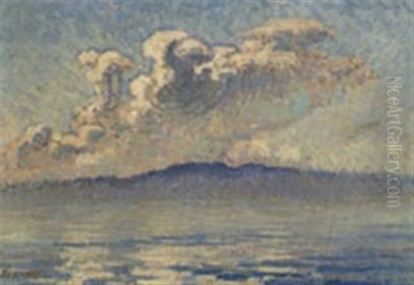 Vue Du Lac Oil Painting by Edouard Castres