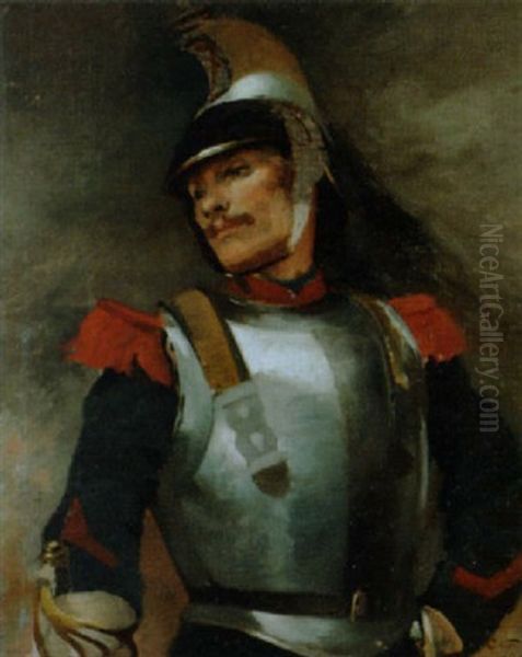 Franzosicher Kurassier Oil Painting by Edouard Castres