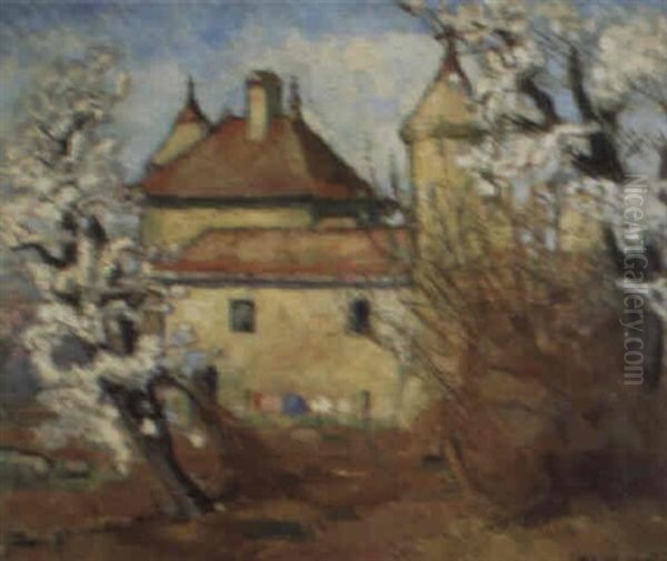 Au Printemps Oil Painting by Edouard Castres