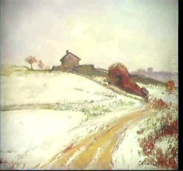 L'hiver Oil Painting by Edouard Castres