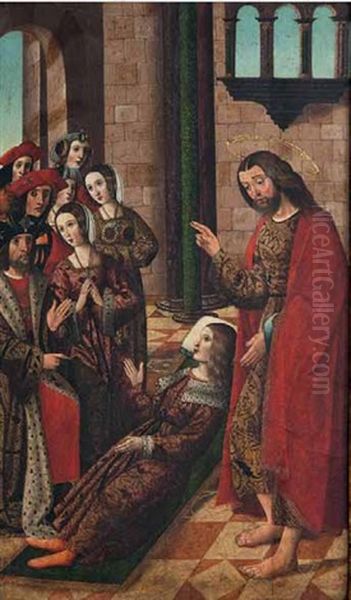 La Resurreccion Del Hijo (diptych) Oil Painting by Bartolome del Castro