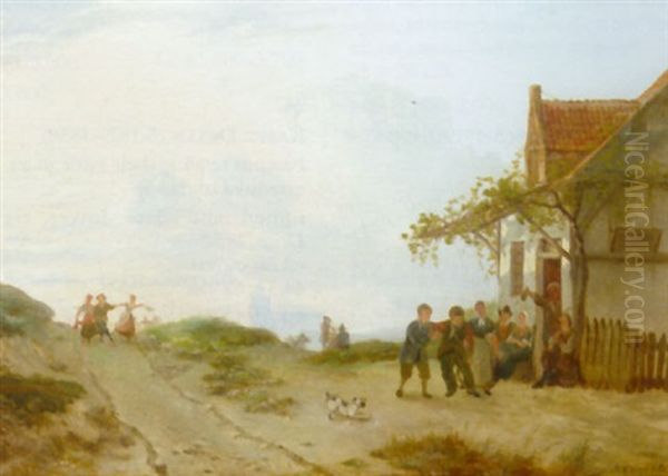 Gezicht Op Scheveningen Oil Painting by Hendrik Gerrit ten Cate