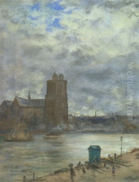 Vue De Dordrecht Oil Painting by Siebe Johannes ten Cate