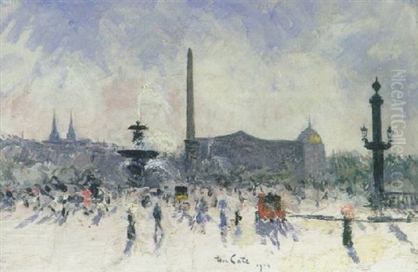 Paris, Place De La Concorde Oil Painting by Siebe Johannes ten Cate