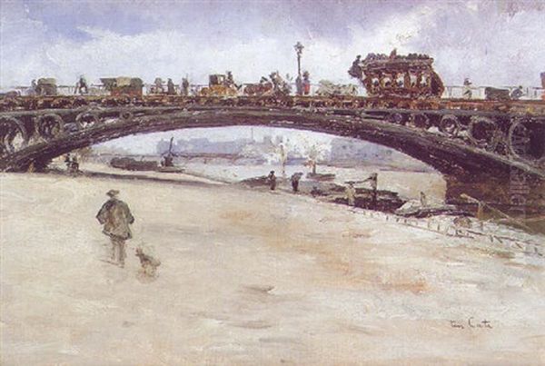 Le Pont Du Carrousel Oil Painting by Siebe Johannes ten Cate